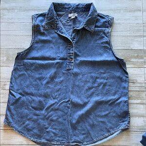 Calvin Klein Jeans Blue Sleeveless Blouse